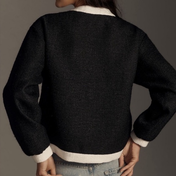 Anthropologie Colorblock Tweed Coatigan - Picture 3 of 14